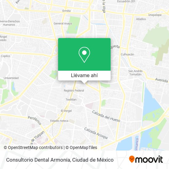 Mapa de Consultorio Dental Armonía