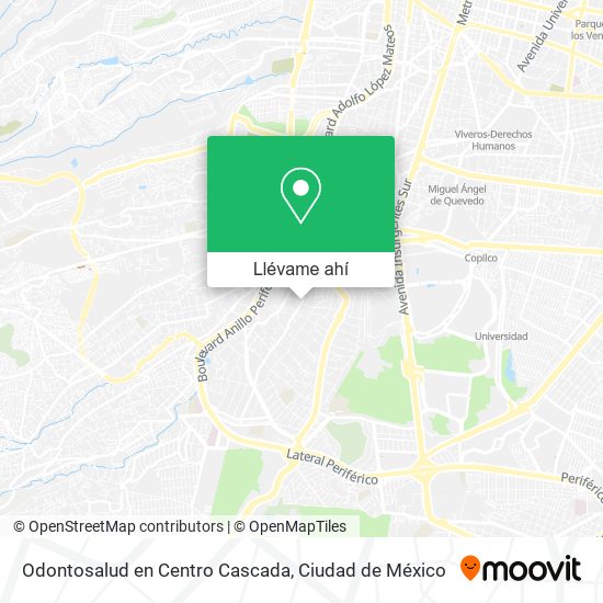 Mapa de Odontosalud en Centro Cascada