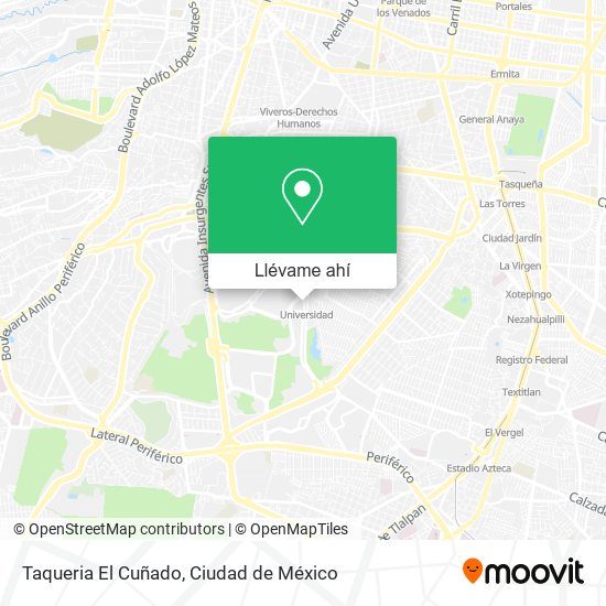 Mapa de Taqueria El Cuñado