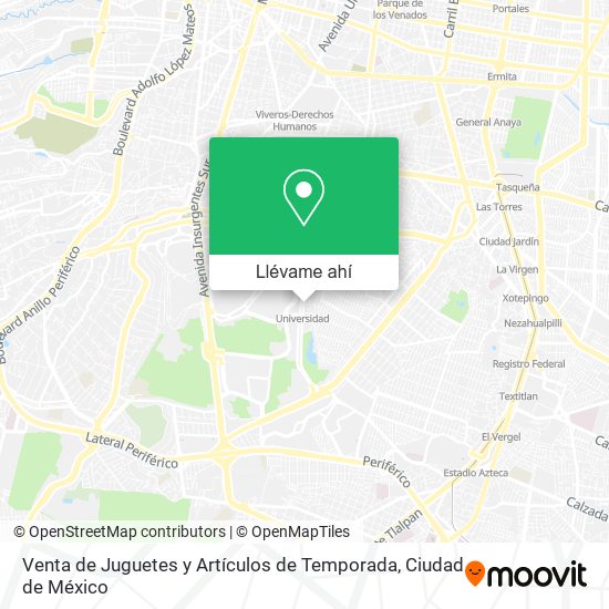 Mapa de Venta de Juguetes y Artículos de Temporada