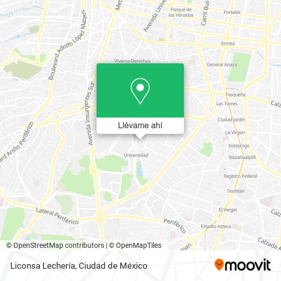 Mapa de Liconsa Lechería