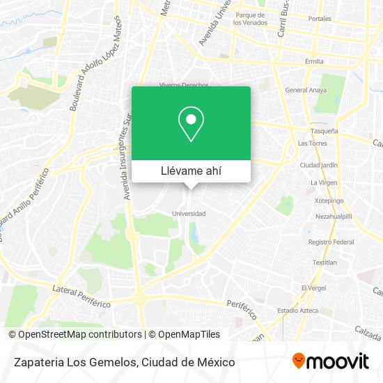 Mapa de Zapateria Los Gemelos