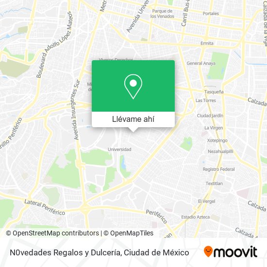 Mapa de N0vedades Regalos y Dulcería