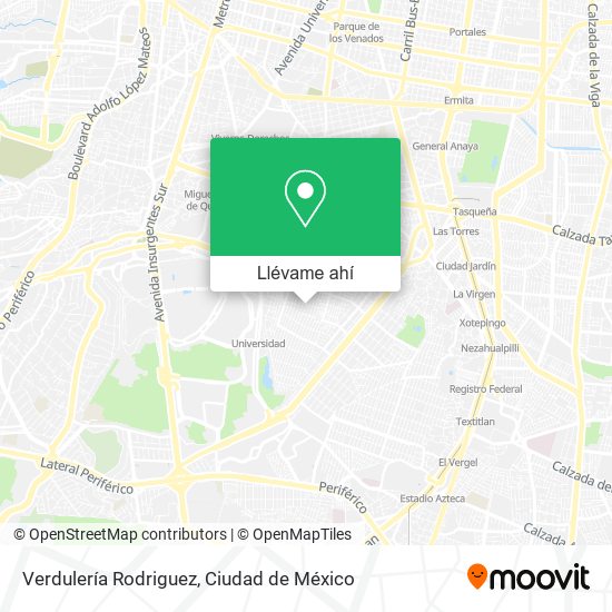 Mapa de Verdulería Rodriguez