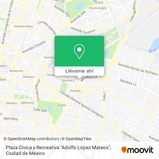 Mapa de Plaza Civica y Recreativa "Adolfo López Mateos"