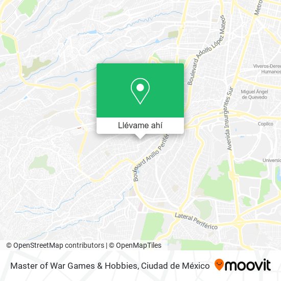 Mapa de Master of War Games & Hobbies