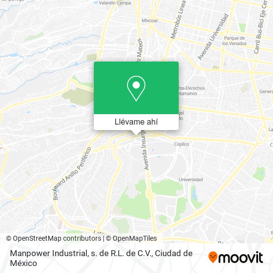 Mapa de Manpower Industrial, s. de R.L. de C.V.