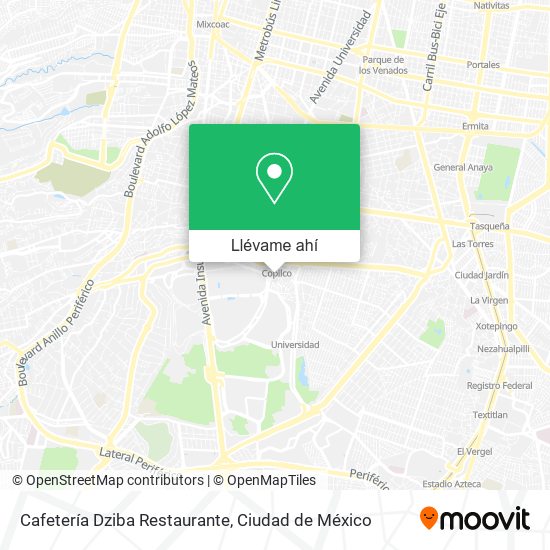 Mapa de Cafetería Dziba Restaurante