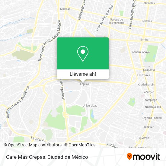 Mapa de Cafe Mas Crepas
