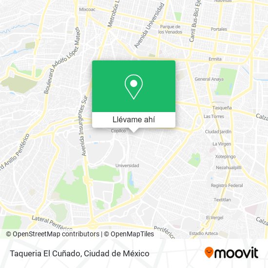 Mapa de Taqueria El Cuñado