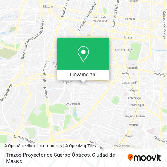 Mapa de Trazos Proyector de Cuerpo Ópticos