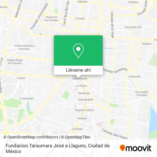 Mapa de Fundacion Taraumara José a Llaguno