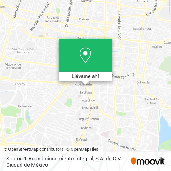Mapa de Source 1 Acondicionamiento Integral, S.A. de C.V.
