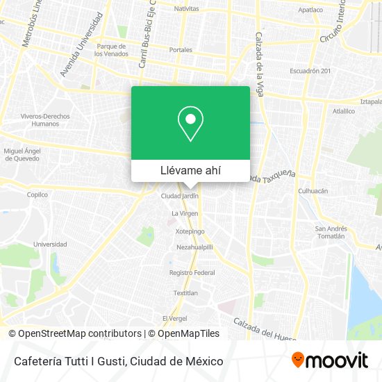 Mapa de Cafetería Tutti I Gusti