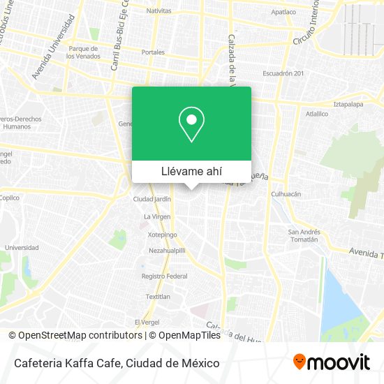 Mapa de Cafeteria Kaffa Cafe