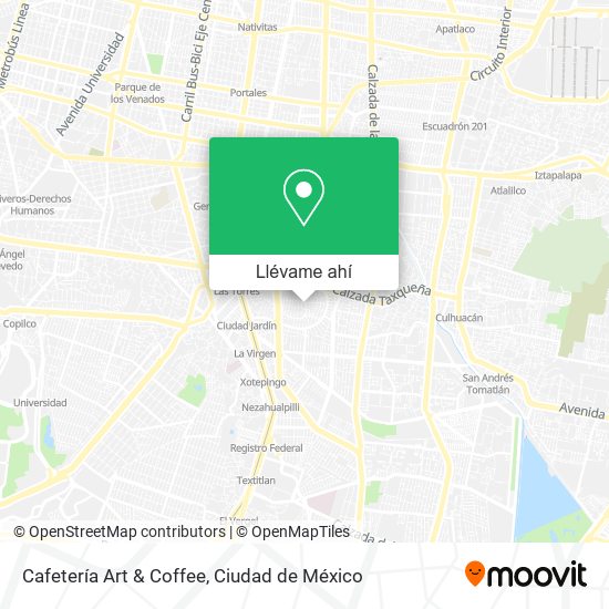 Mapa de Cafetería Art & Coffee