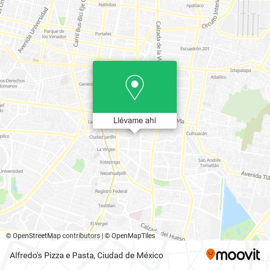 Mapa de Alfredo's Pizza e Pasta