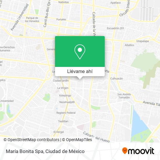 Mapa de María Bonita Spa