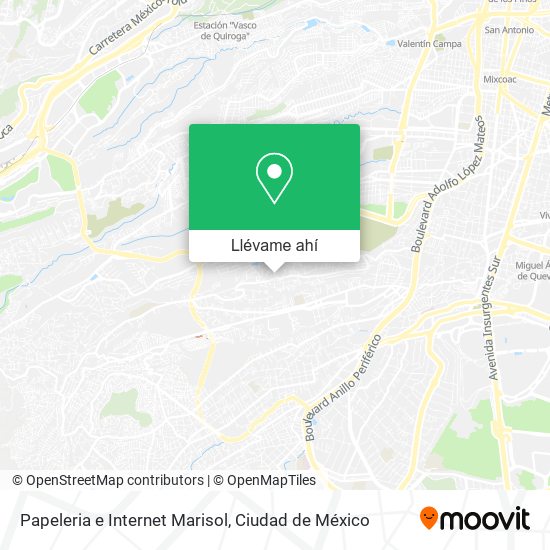 Mapa de Papeleria e Internet Marisol