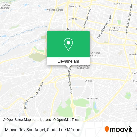 Mapa de Miniso Rev San Angel