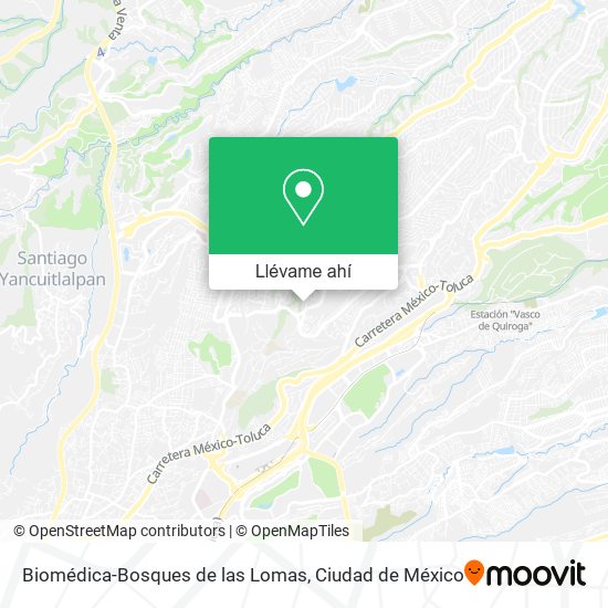 Mapa de Biomédica-Bosques de las Lomas