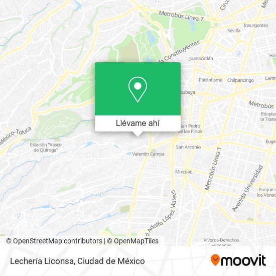 Mapa de Lechería Liconsa