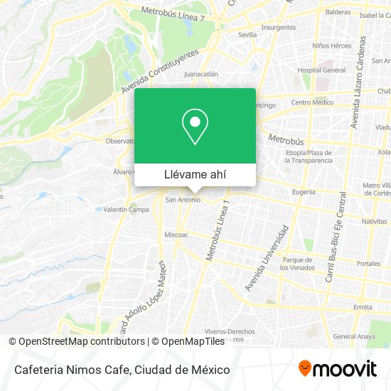 Mapa de Cafeteria Nimos Cafe