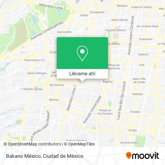 Mapa de Bakano México