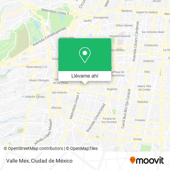 Mapa de Valle Mex