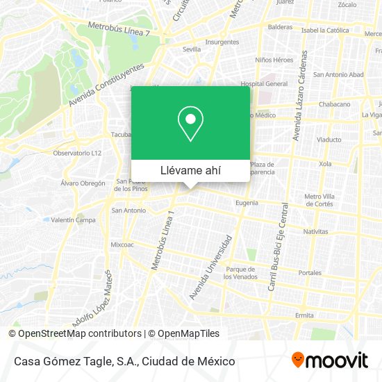 Mapa de Casa Gómez Tagle, S.A.