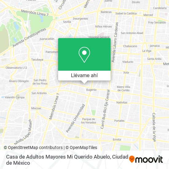 Mapa de Casa de Adultos Mayores Mi Querido Abuelo