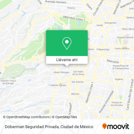 Mapa de Dóberman Seguridad Privada