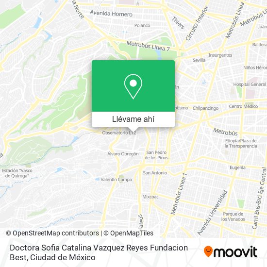 Mapa de Doctora Sofia Catalina Vazquez Reyes Fundacion Best