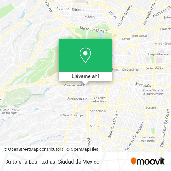 Mapa de Antojeria Los Tuxtlas