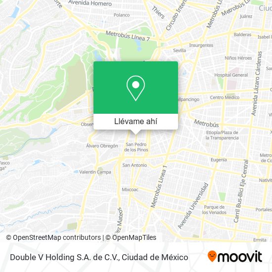 Mapa de Double V Holding S.A. de C.V.