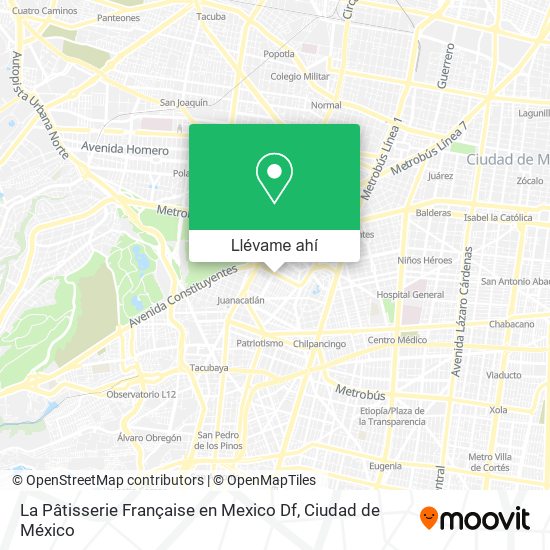 Mapa de La Pâtisserie Française en Mexico Df