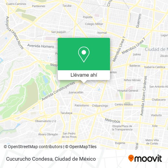 Mapa de Cucurucho Condesa