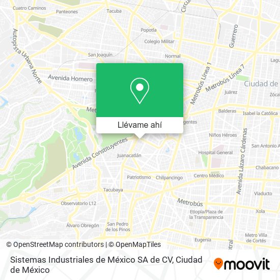 Mapa de Sistemas Industriales de México SA de CV
