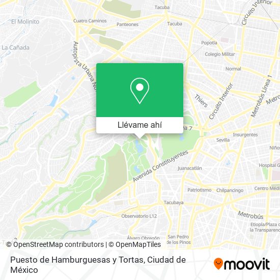 Mapa de Puesto de Hamburguesas y Tortas