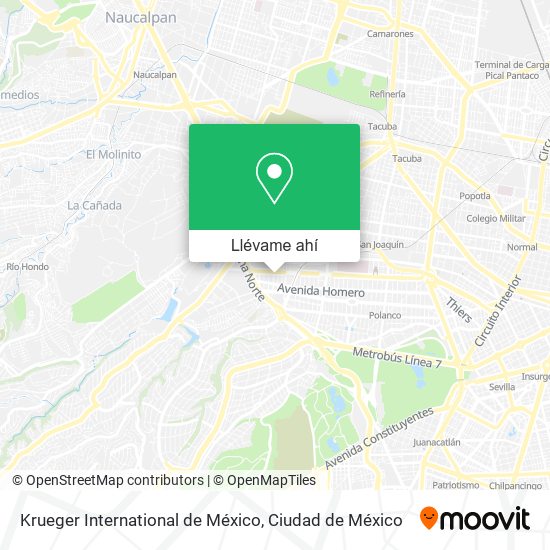 Mapa de Krueger International de México