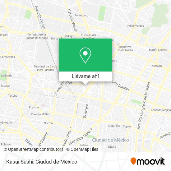 Mapa de Kasai Sushi