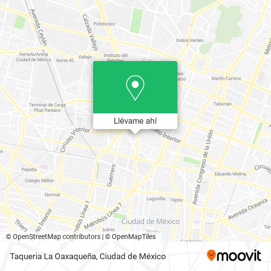 Mapa de Taqueria La Oaxaqueña