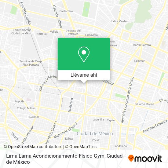 Mapa de Lima Lama Acondicionamiento Físico Gym