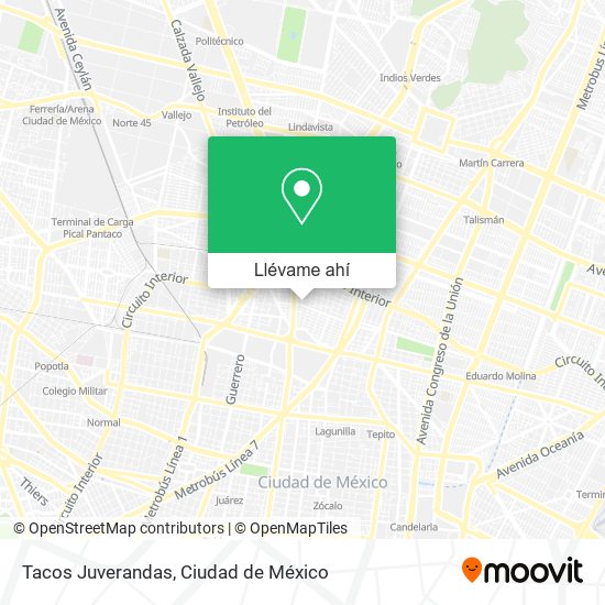 Mapa de Tacos Juverandas