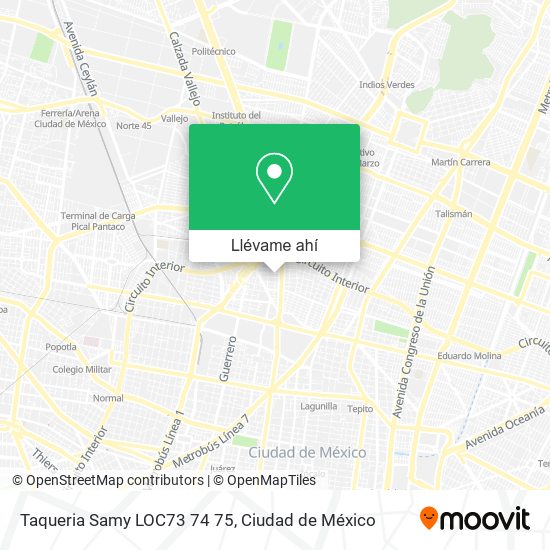 Mapa de Taqueria Samy LOC73 74 75