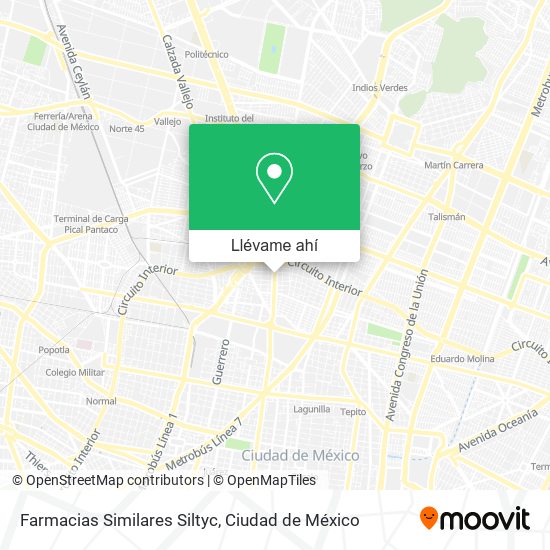 Mapa de Farmacias Similares Siltyc