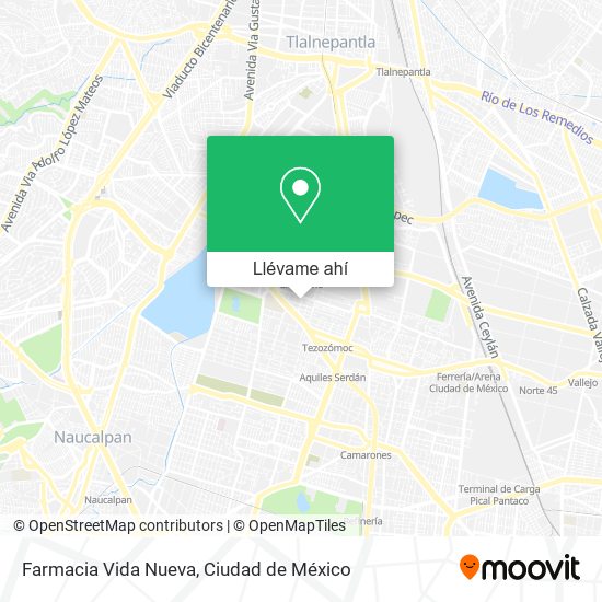 Mapa de Farmacia Vida Nueva