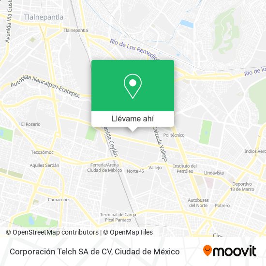 Mapa de Corporación Telch SA de CV