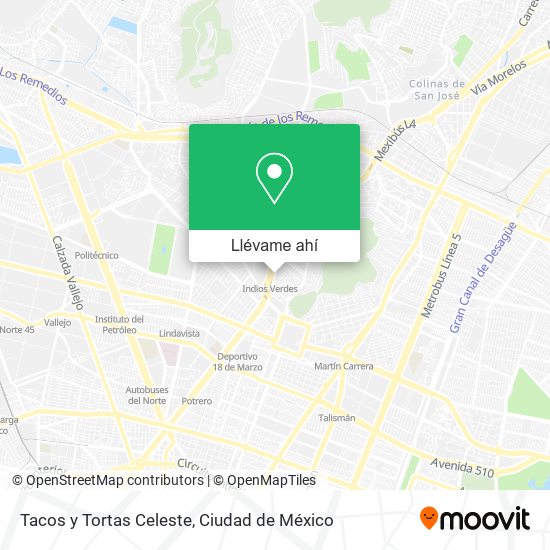 Mapa de Tacos y Tortas Celeste