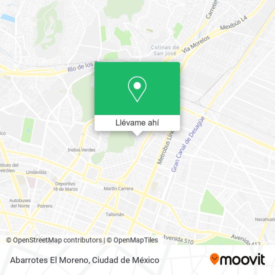 Mapa de Abarrotes El Moreno